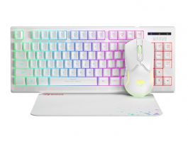 MARVO Loot 30 billentyűzet+egér+egérpad combo - Fehér - UK /Membrán/ (CM310 WH)